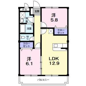2LDK 間取り図
