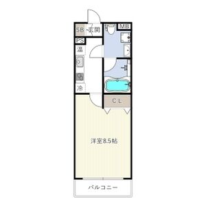 1K 間取り図