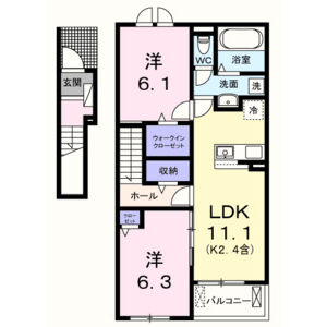 2LDK 間取り図