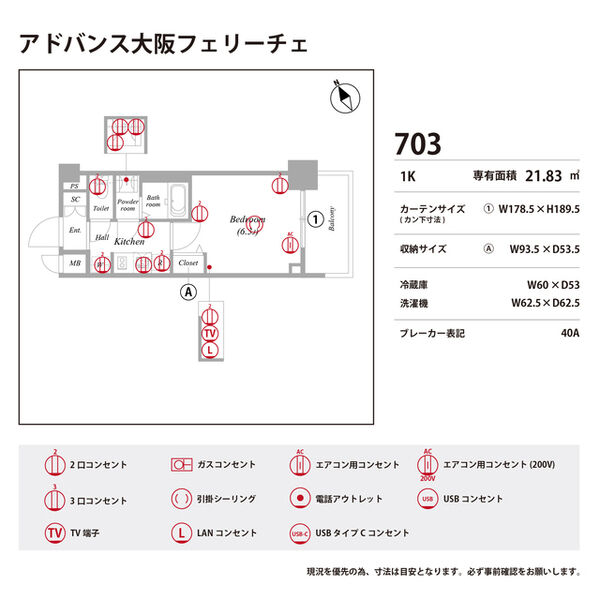 アドバンス大阪フェリーチェ 室内写真8