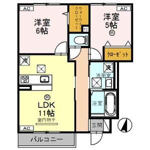 2LDK 間取り図