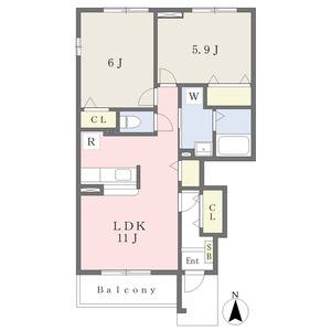 2LDK 間取り図