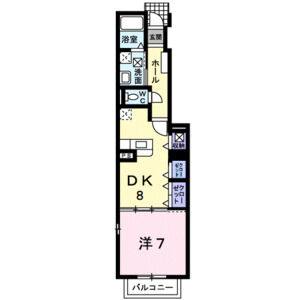 1DK 間取り図