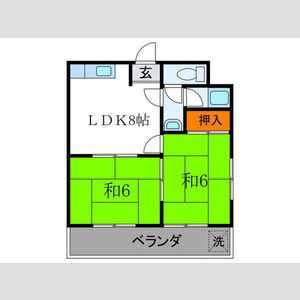 2LDK 間取り図