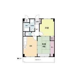 2DK 間取り図