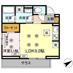 1LDK 間取り図