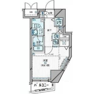 1K 間取り図