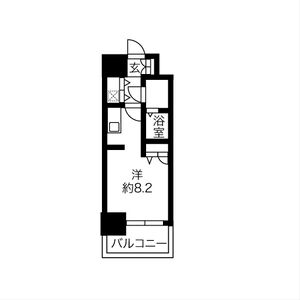 1K 間取り図