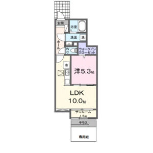 1LDK 間取り図