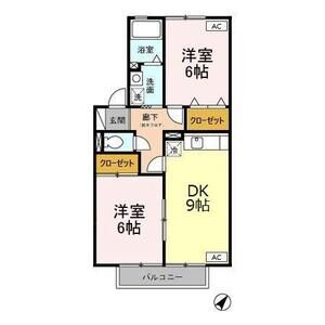2DK 間取り図