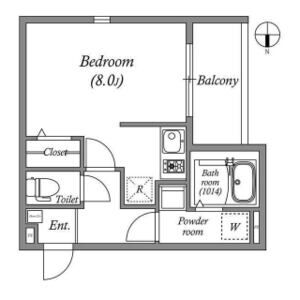 ワンルーム 間取り図