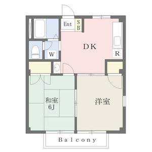 2DK 間取り図
