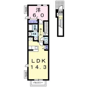 1LDK 間取り図