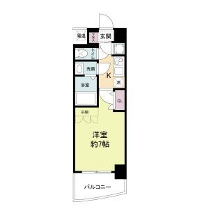 1K 間取り図
