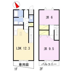 2LDK 間取り図