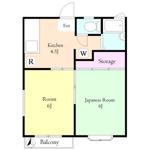2DK 間取り図