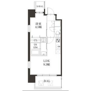 1LDK 間取り図