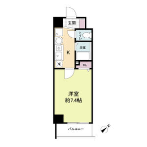 1K 間取り図