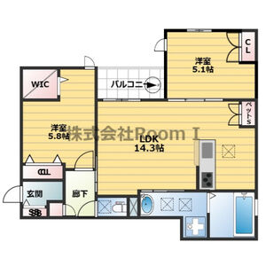 2LDK 間取り図