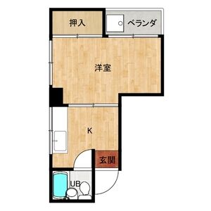 1DK 間取り図