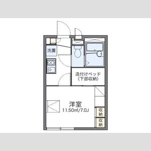 1K 間取り図