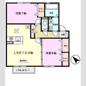 2LDK 間取り図