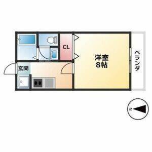 1K 間取り図