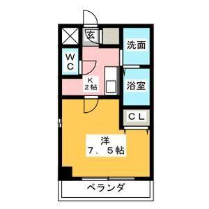 1K 間取り図