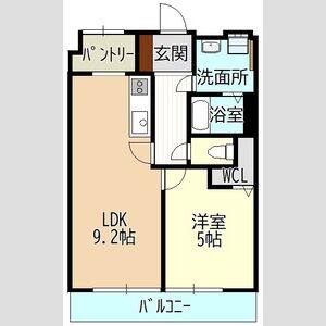 1LDK 間取り図
