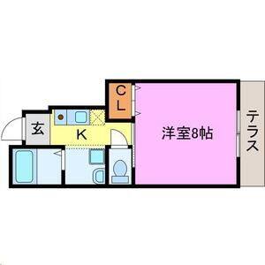 1K 間取り図