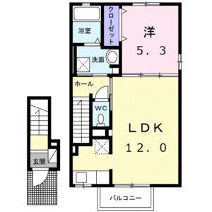 1LDK 間取り図