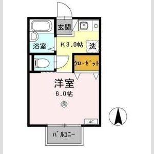 1K 間取り図