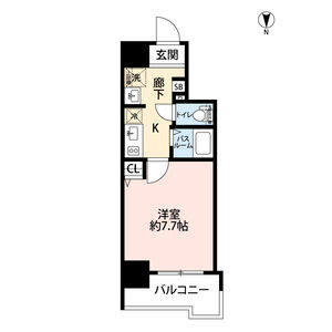 1K 間取り図