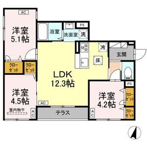 3LDK 間取り図