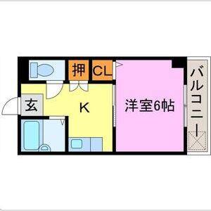 1K 間取り図