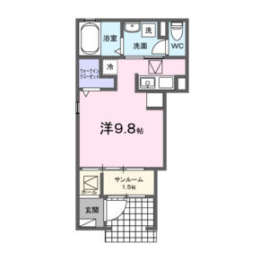 ワンルーム 間取り図