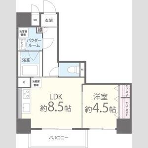 1LDK 間取り図