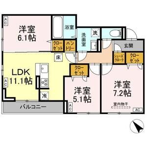 3LDK 間取り図