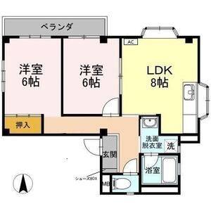 2LDK 間取り図