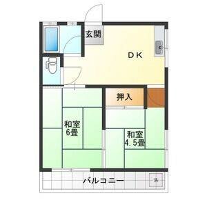 2DK 間取り図