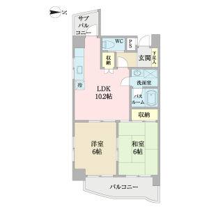 2LDK 間取り図