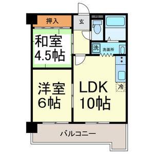 2LDK 間取り図