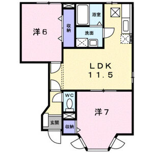2LDK 間取り図