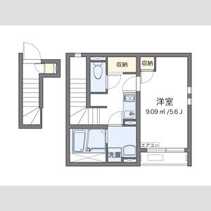1K 間取り図