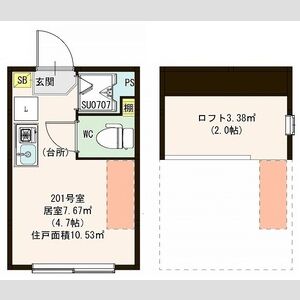 ワンルーム 間取り図