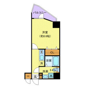 1K 間取り図