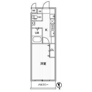 1K 間取り図