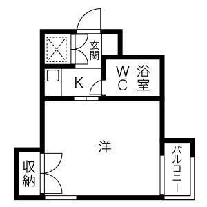 1K 間取り図