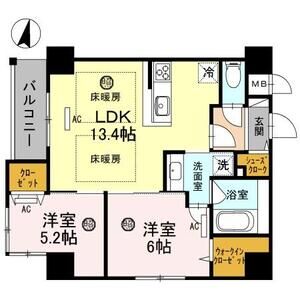 2LDK 間取り図
