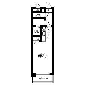 1K 間取り図